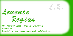 levente regius business card